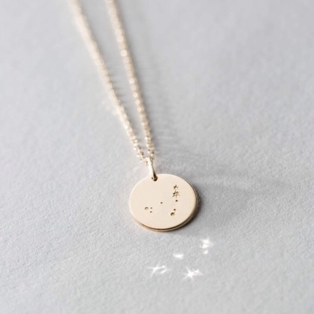 Zodiac Constellation Star Birth Charm Necklace - Picture 16 of 16